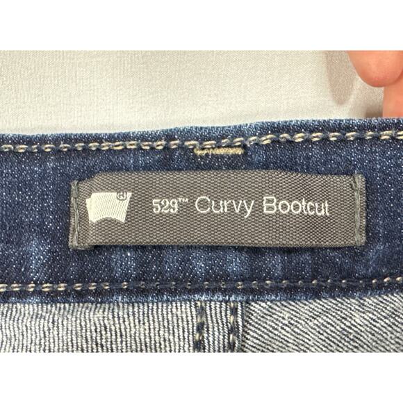 Levi's 529 Women's Curvy Bootcut Blue Denim Jeans - Size 14M-32x32 (32x30) - Picture 4 of 7